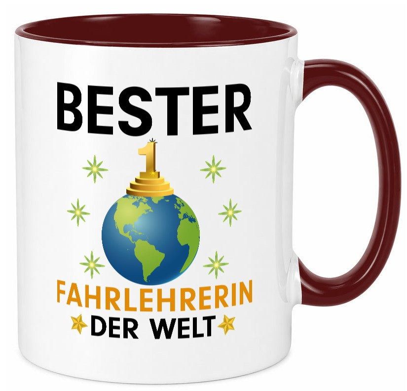 Welt Beste Fahrlehrerin| Fahrschule Geschenk Humor Geschenkidee lustiger Spruch Tasse