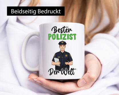 Bester Polizist | Polizei v2 Humor Geschenkidee Tasse
