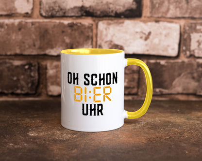 Oh schon Bier Uhr | Biertrinker Party Feiern Pils Humor Geschenkidee Tasse