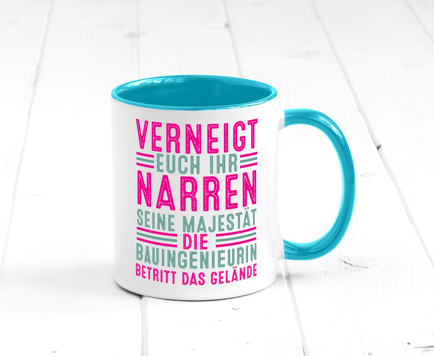 Verneigt euch: Bauingenieurin | Ingenieurin Geschenkidee Humor Tasse