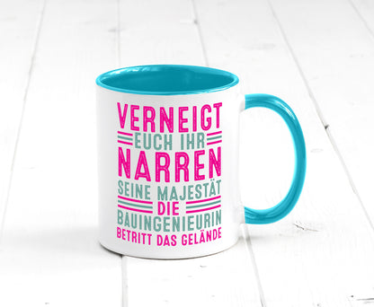 Verneigt euch: Bauingenieurin | Ingenieurin Geschenkidee Humor Tasse