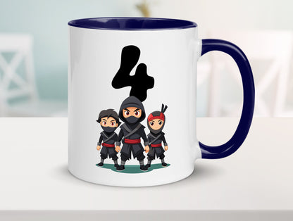4. Geburtstag | 4 Jahre Ninja lustig Geschenkidee Geschenk Tasse