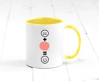 Wolle | Häkeln |Glücklich Geschenk Humor Geschenkidee lustiger Spruch Tasse