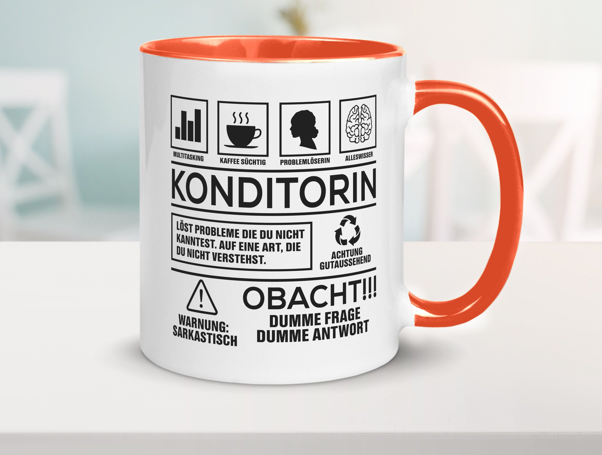Achtung Probleme Konditorin | Konditorei lustiger Spruch Geschenk Humor