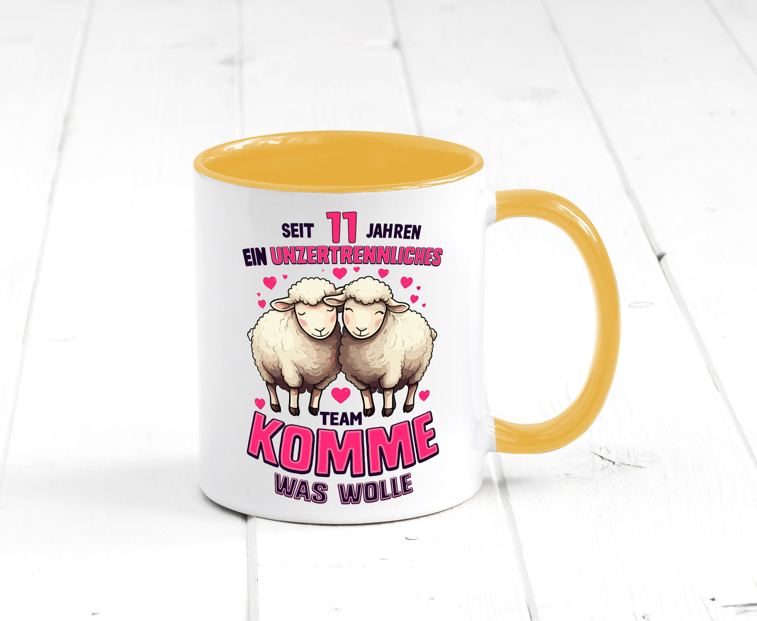 11 Jahre Verheiratet | ein Team Ehepaar v2 Humor Geschenkidee Tasse