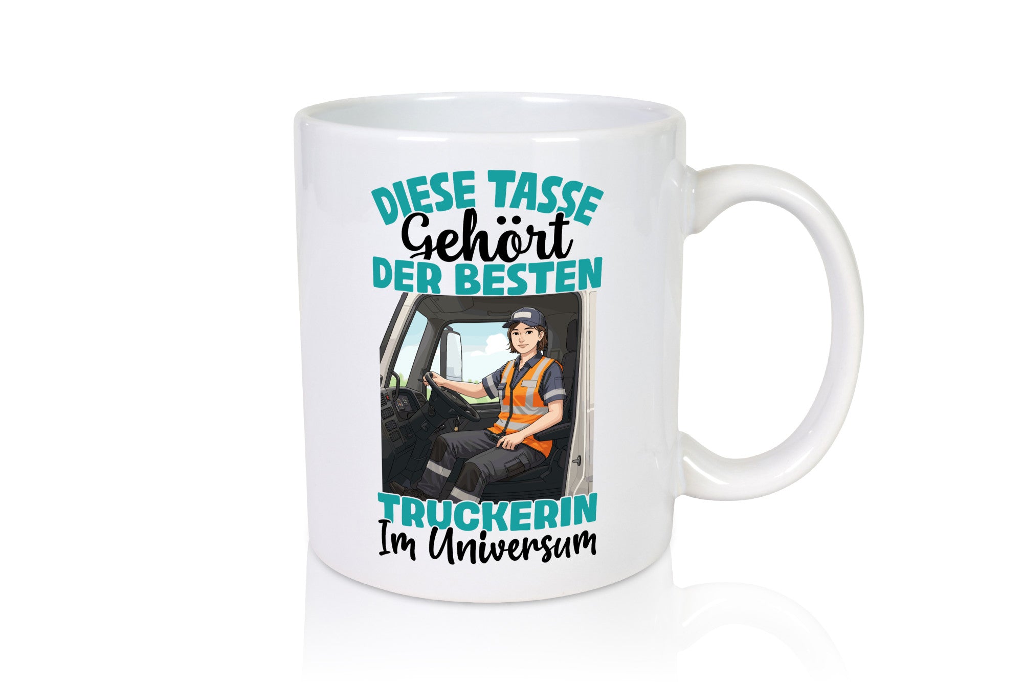 Im Universum: Truckerin | LKW Fahrerin lustig Humor Geschenkidee Geschenk Tasse