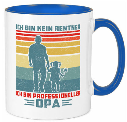 Kein Rentner bin Profesioneller Opa | Groß vater lustig Familie Geschenkidee Tasse