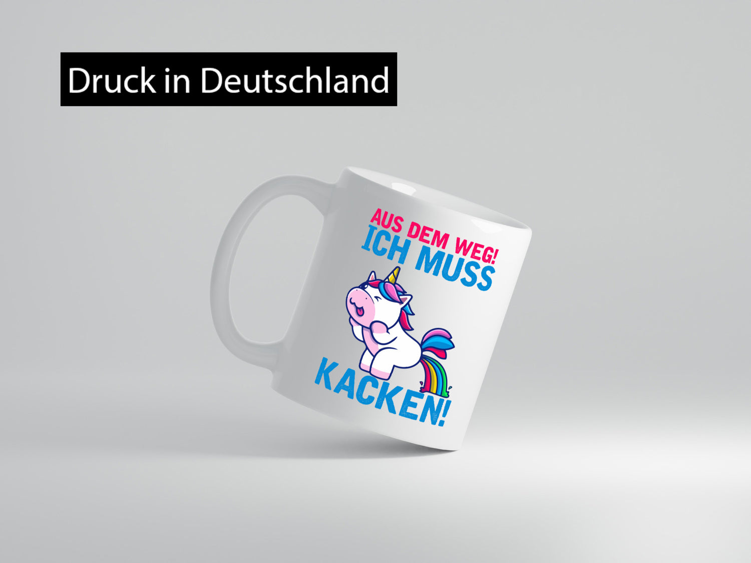 Aus dem weg ich muss Kacken | Einhorn Pupsen lustig Humor Geschenkidee Geschenk