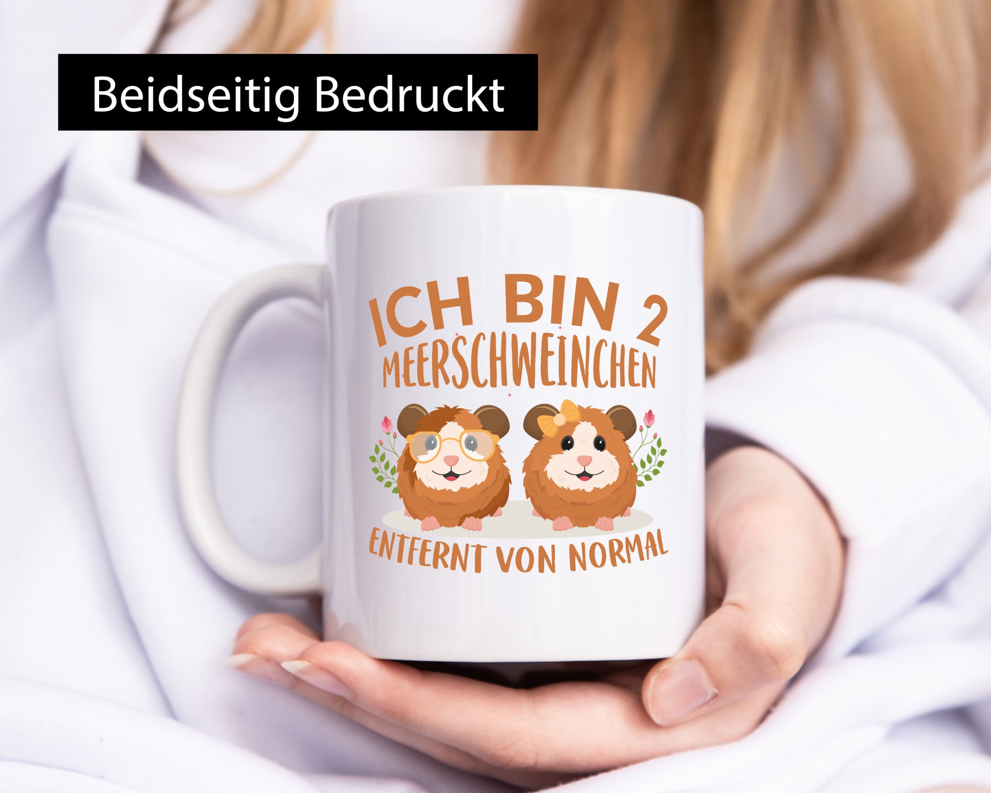 Zwei Meerschweinchen | Tierfreund Tasse Tier Liebe lustig Tierliebhaber Humor