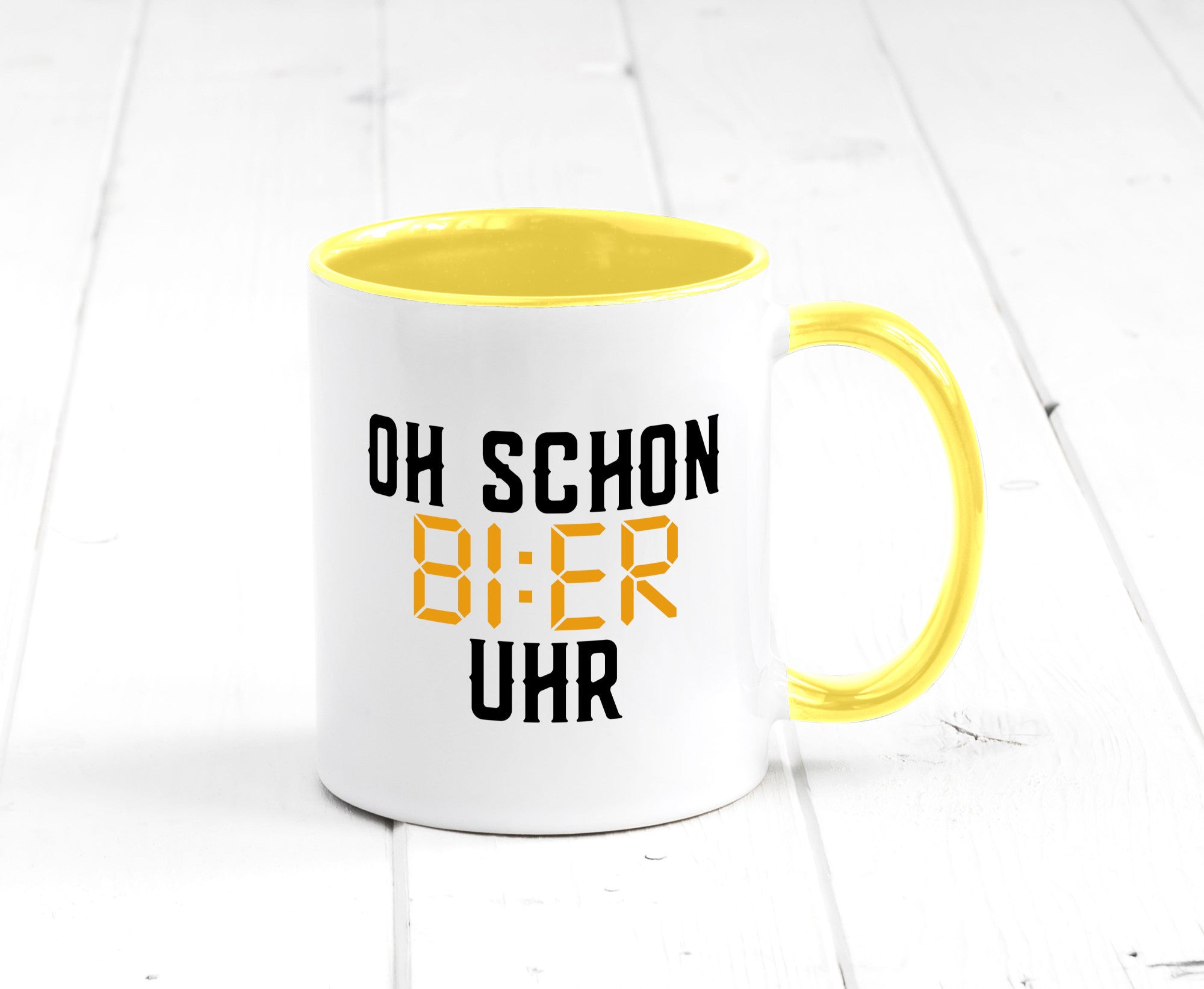 Oh schon Bier Uhr | Biertrinker Party Feiern Pils Humor Geschenkidee Tasse
