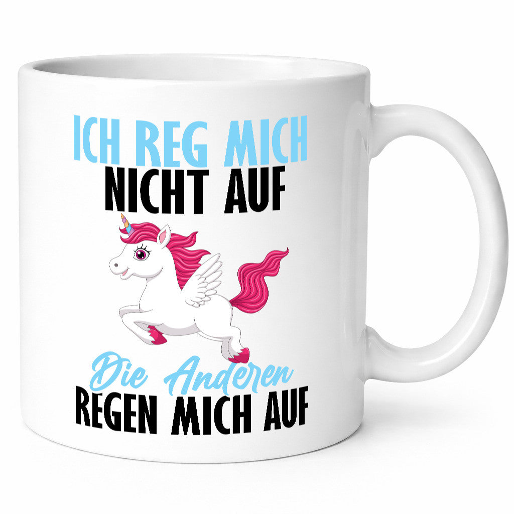 Ich reg mich nicht auf lustiger Spruch Geschenk Humor Geschenkidee Tasse