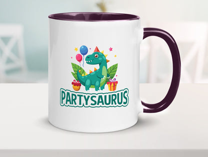 Partysaurus | Geburtstag Dinosaurier Luftballon Geschenkidee Humor Tasse