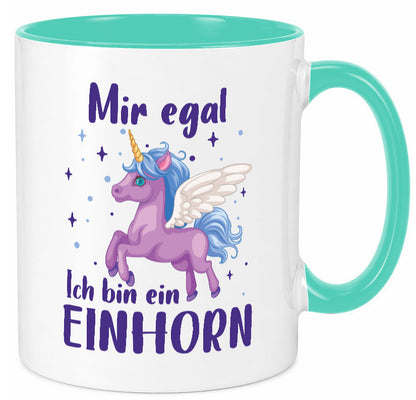 Mir egal, ich bin ein Einhorn | lustig Humor Geschenkidee Geschenk Tasse