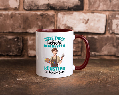 Im Universum: Künstler | Kunst Geschenkidee Humor Tasse
