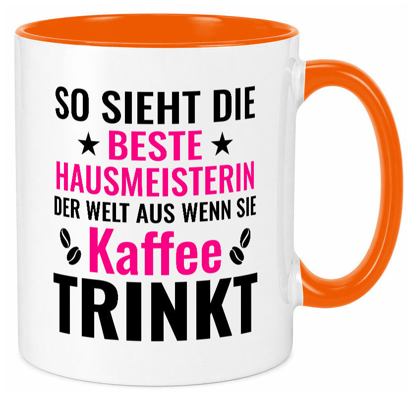 Kaffee trinkt: Hausmeisterin | Hauswart Geschenk Humor Geschenkidee lustiger Tasse