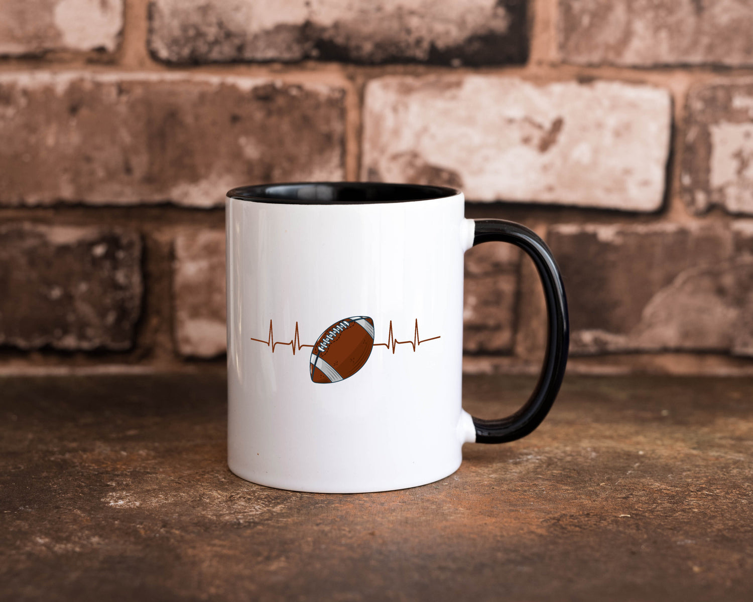 American Football Herzschlag | Footballer Superbowl Humor Geschenkidee Tasse