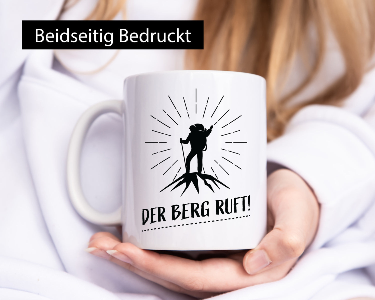 Der Berg ruft | Bergsteiger Humor Geschenkidee Tasse