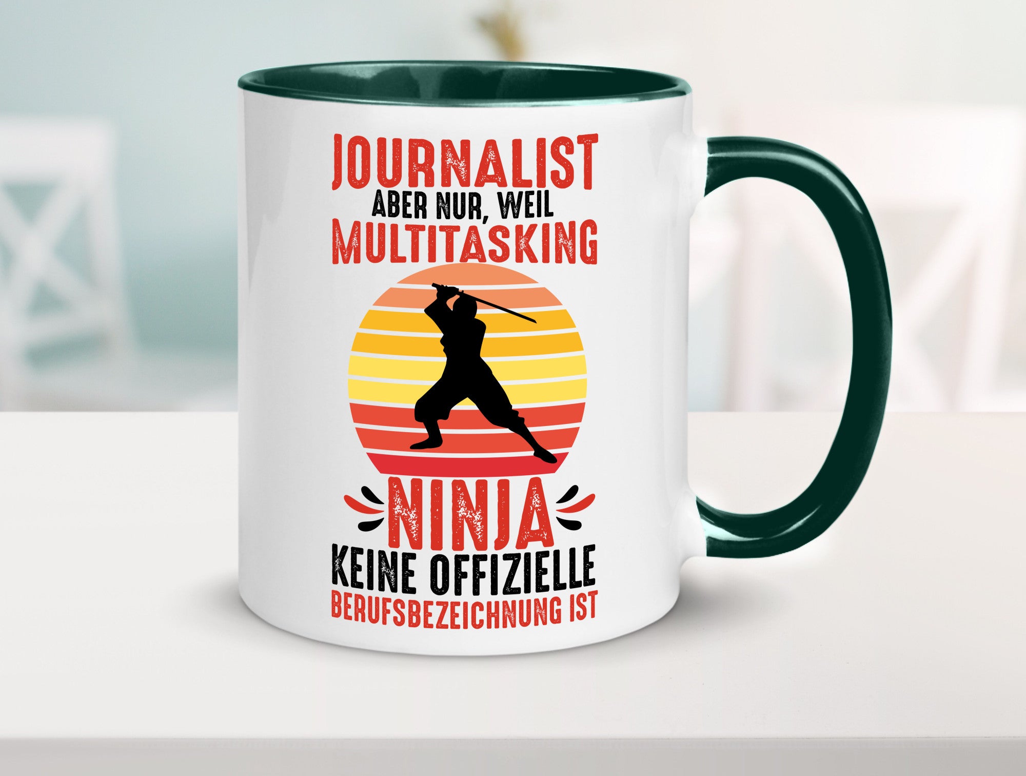 Journalist weil Multitasking Ninja kein Beruf ist Geschenk Arbeit Kollegen Büro