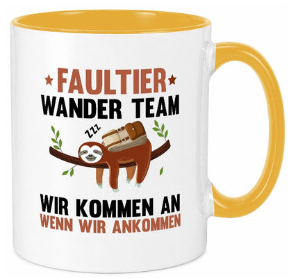 Faultier Wanderteam | Spruch Motiv Wandern lustig Tierliebhaber Humor Geschenk Tasse
