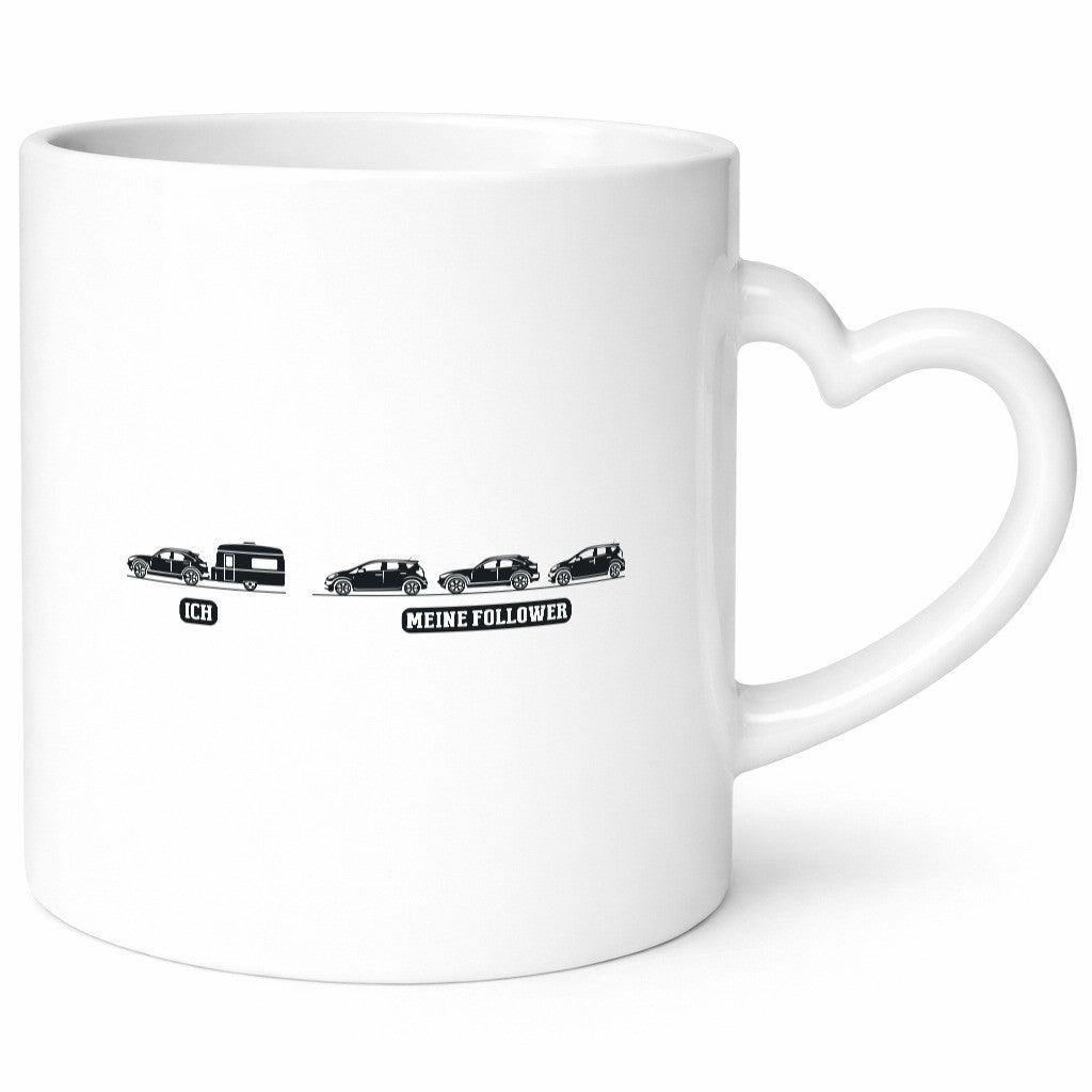 Ich | Meine Follower Camper Autos lustig Humor Geschenkidee Geschenk Tasse