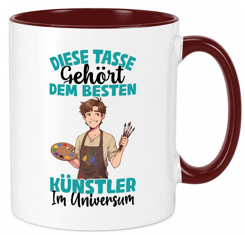 Im Universum: Künstler | Kunst Geschenkidee Humor Tasse