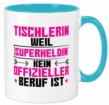 Superheldin Tischlerin | Tischlerei Geschenkidee Humor Tasse