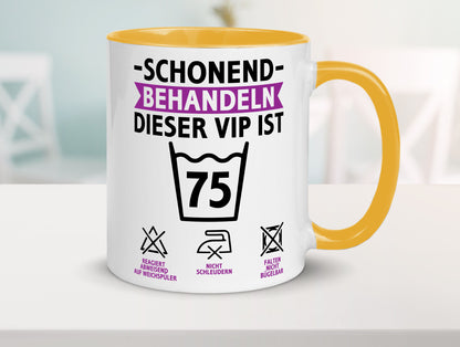 75 Geburtstag | schonend behandeln Jahre v2 lustiger Spruch Geschenk