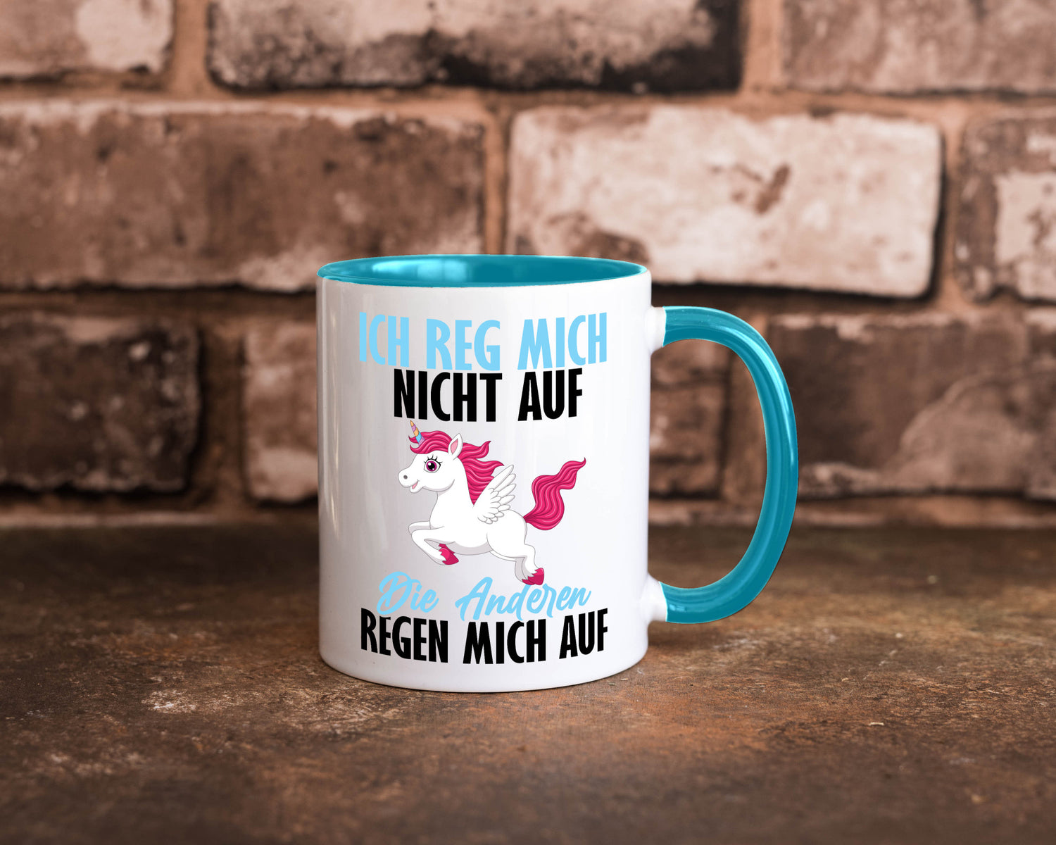 Ich reg mich nicht auf lustiger Spruch Geschenk Humor Geschenkidee Tasse