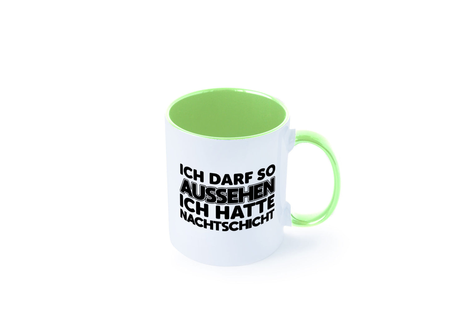 Ich darf so aussehen | Nachtschicht Arbeit lustig Kollegen Büro Geschenk Tasse