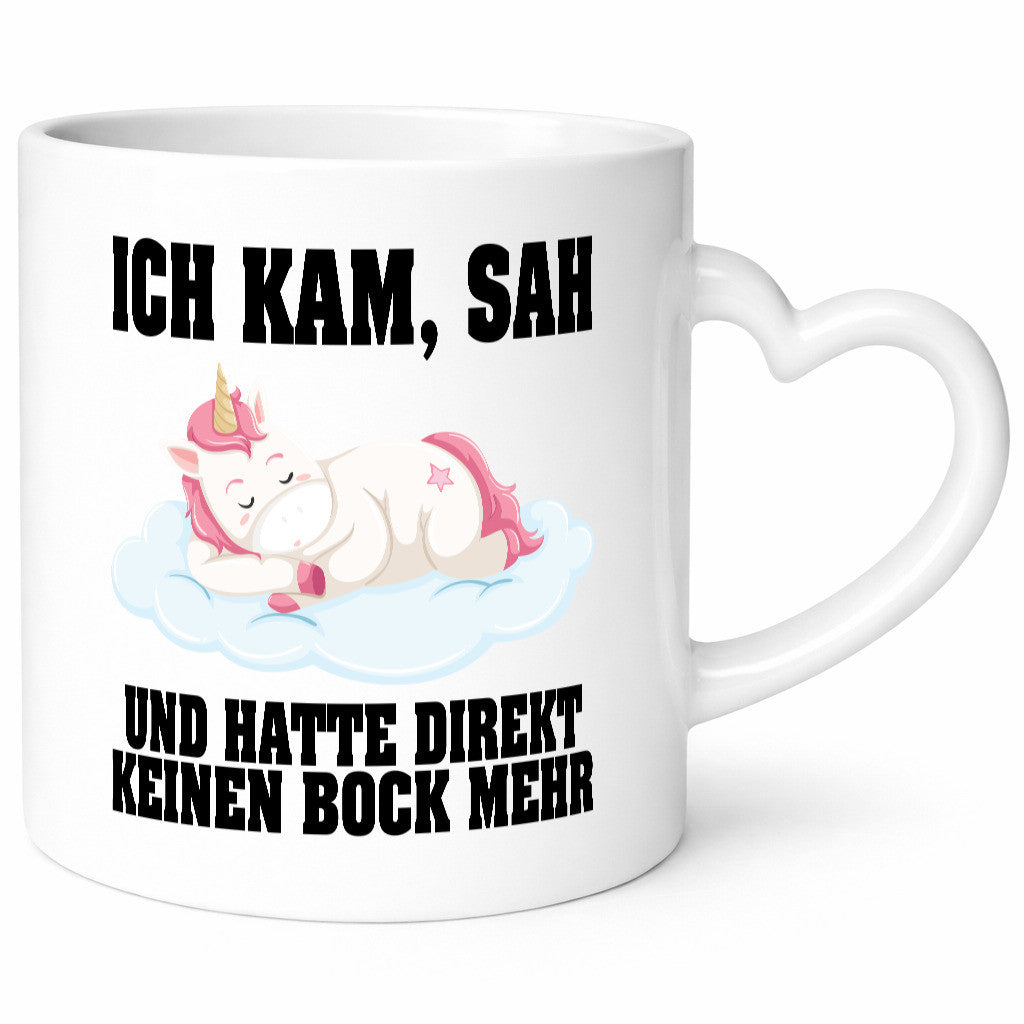 Ich kam, sah hatte direkt keinen Bock | Einhorn Schlafen lustiger Spruch