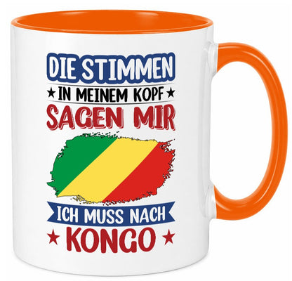 Kongo | Urlaub Stimmen in meinem Kopf Traumland Humor Geschenkidee Tasse