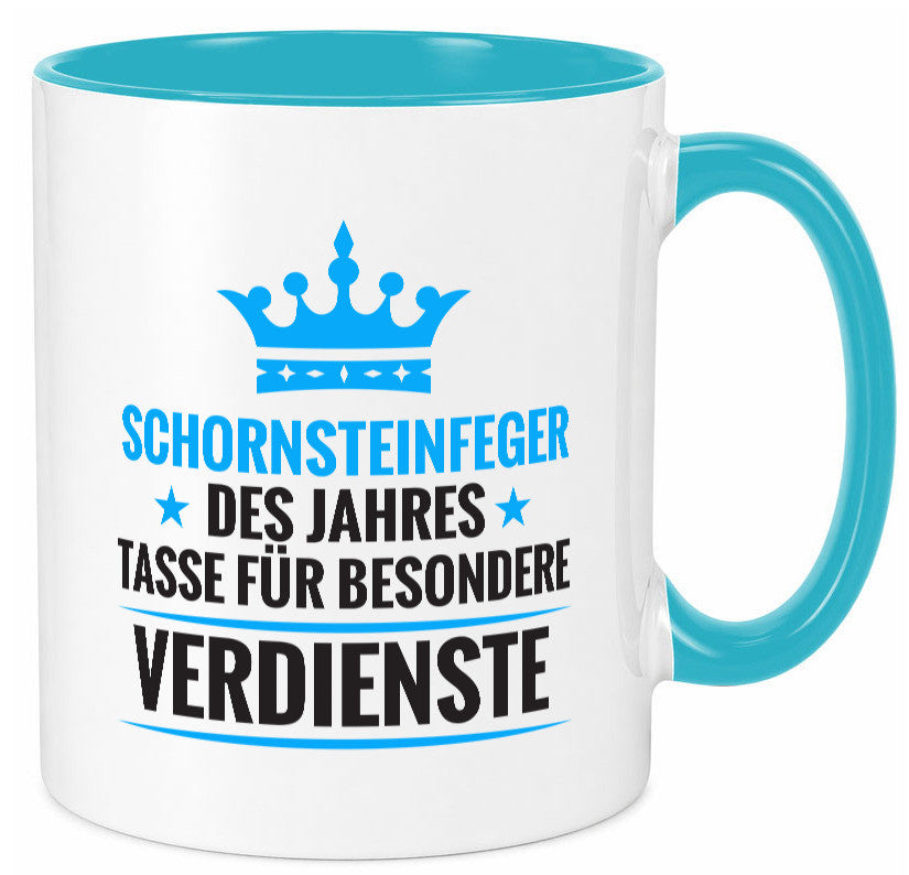Besonderer Verdienst: Schornsteinfeger | Kaminkehrer Geschenkidee Humor Tasse