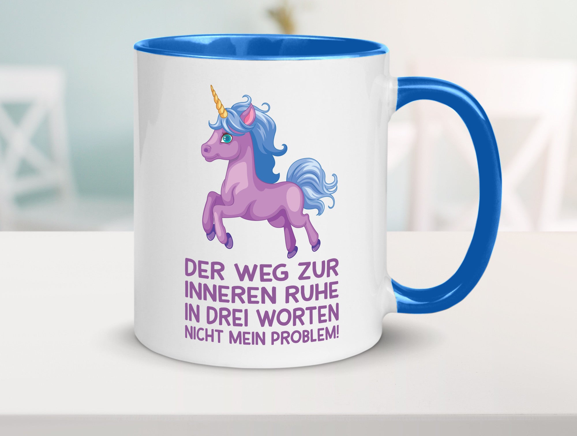 Innere Ruhe, drei Worte, nicht mein Problem | Einhorn Geschenk Humor