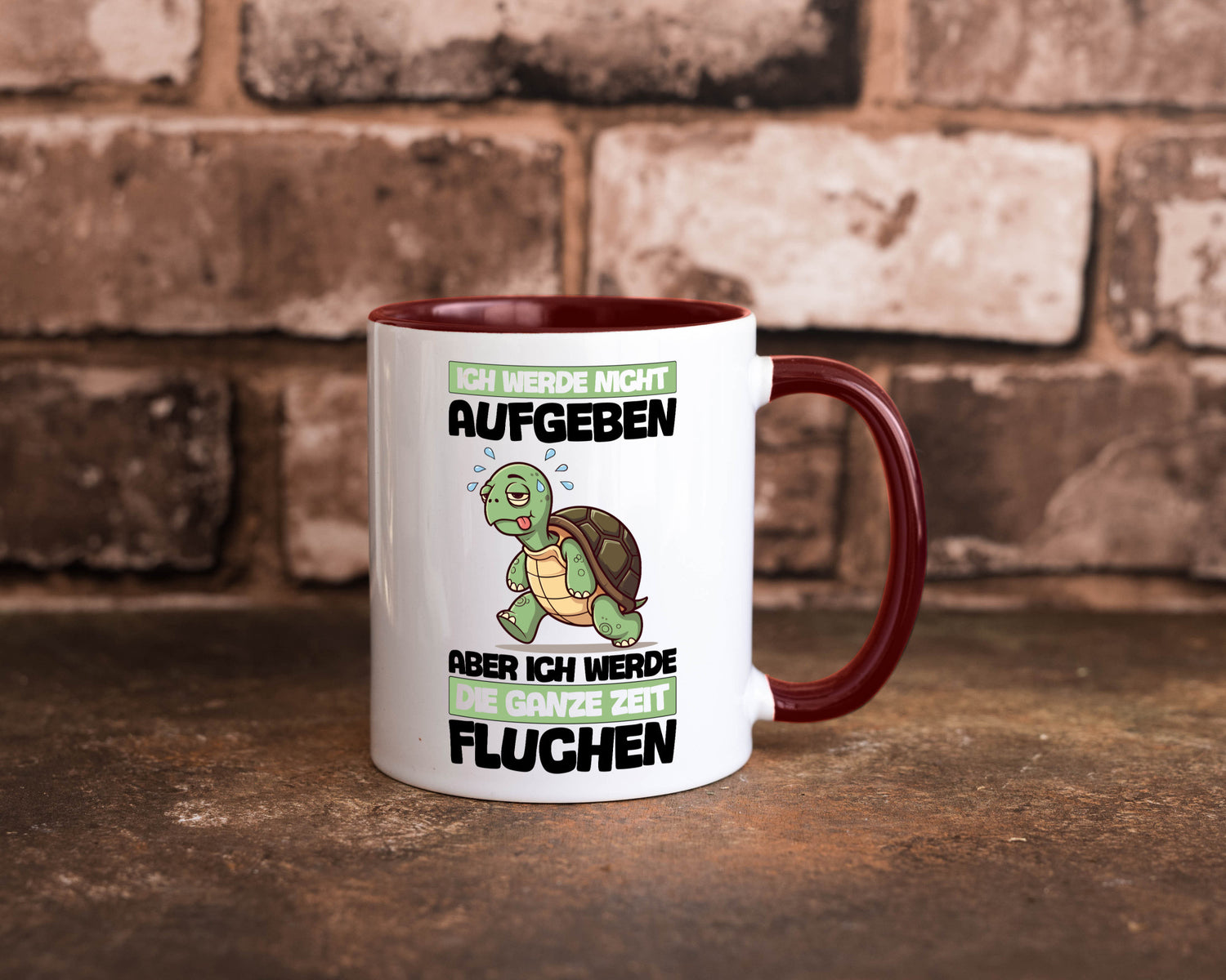 Ich geb nicht auf werde aber fluchen | Schildkröte Joggen v2 Humor Geschenkidee