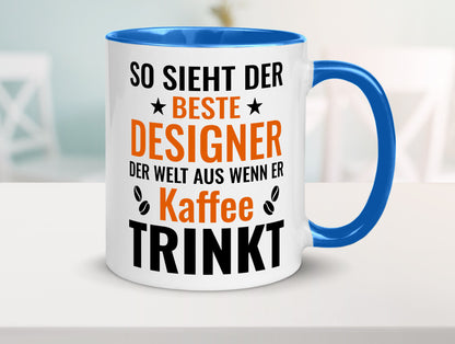 Kaffee trinkt: Designer Beruf | Mode Geschenkidee Arbeit Kollegen Büro Humor