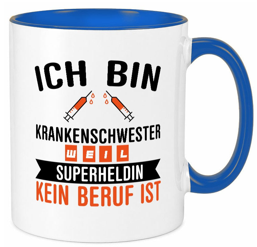 Krankenschwester Superheldin | Beruf Tasse Pflegerin Humor Arbeit Kollegen Büro