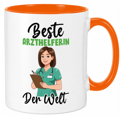 Beste Arzthelferin | Fachangestellte Medizin v2 Geschenkidee Humor Tasse