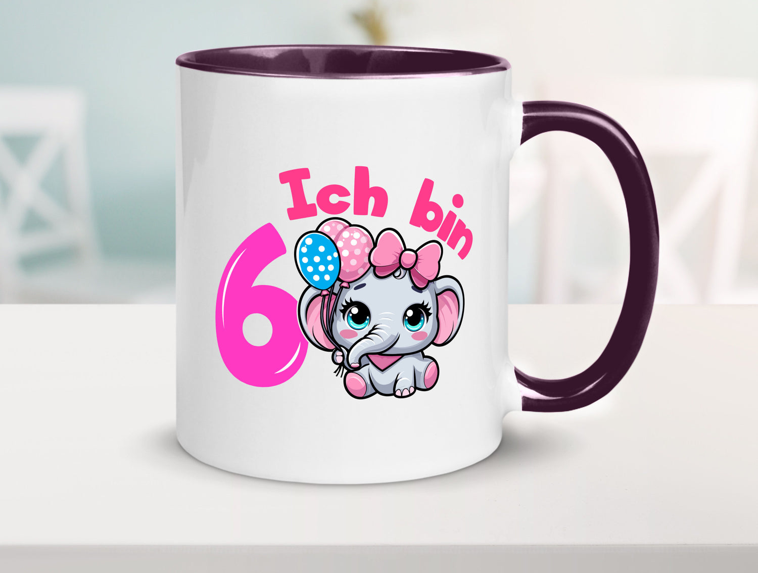 6. Geburtstag | 6 Jahre Elefant Mädchen Humor Geschenkidee Tasse