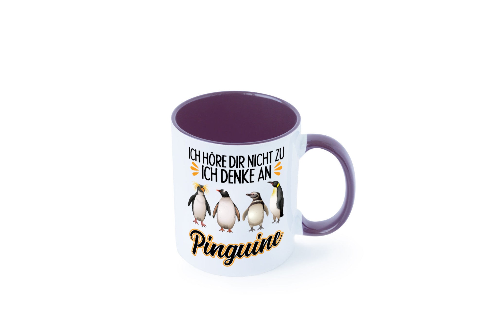 Ich denke an Pinguine Geschenkidee Humor Tasse