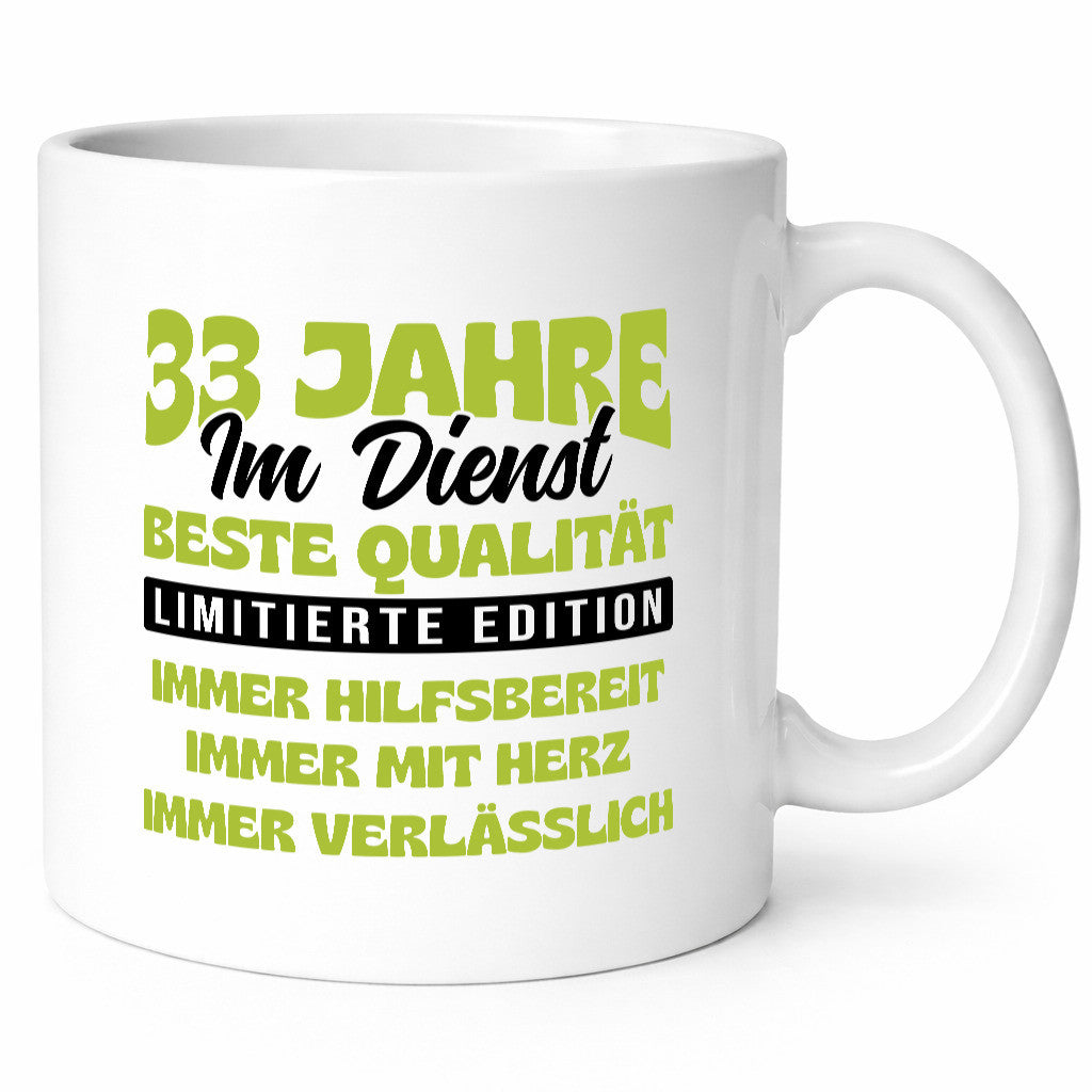 33 Jahre im Dienst | Jubiläum Arbeit v4 lustiger Spruch Geschenk Kollegen Büro