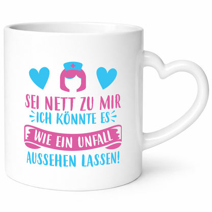 Sei nett, könnte wie ein Unfall aussehen | Kopf lustiger Spruch Geschenk Humor