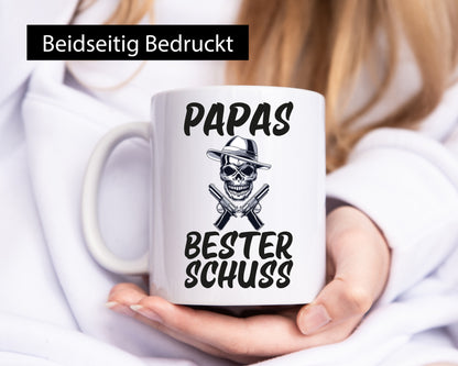 Papas bester schuss | Vatertag Papa der Welt Humor Familie Geschenkidee Tasse