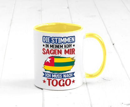 Togo | Urlaub Stimmen in meinem Kopf Traumland Humor Geschenkidee Tasse