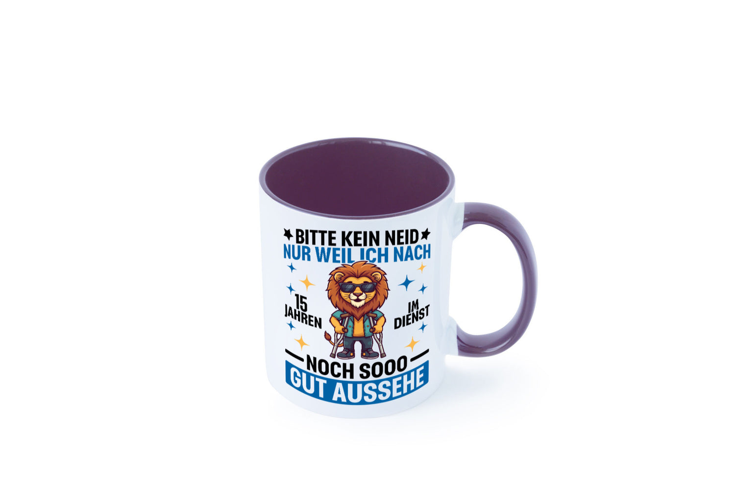 15 Jahre im Dienst | Arbeitsjubiläum Arbeit lustig Kollegen Büro Geschenk Tasse