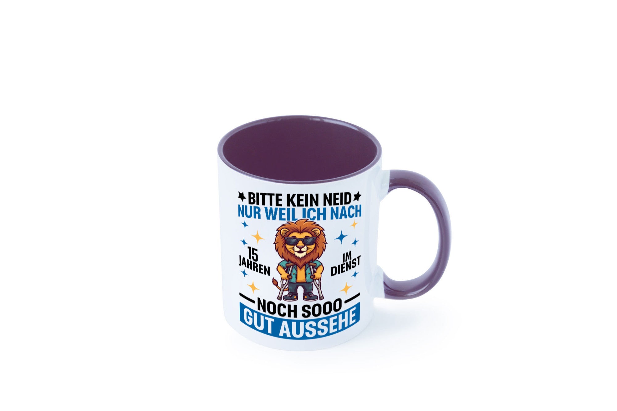 15 Jahre im Dienst | Arbeitsjubiläum Arbeit lustig Kollegen Büro Geschenk Tasse