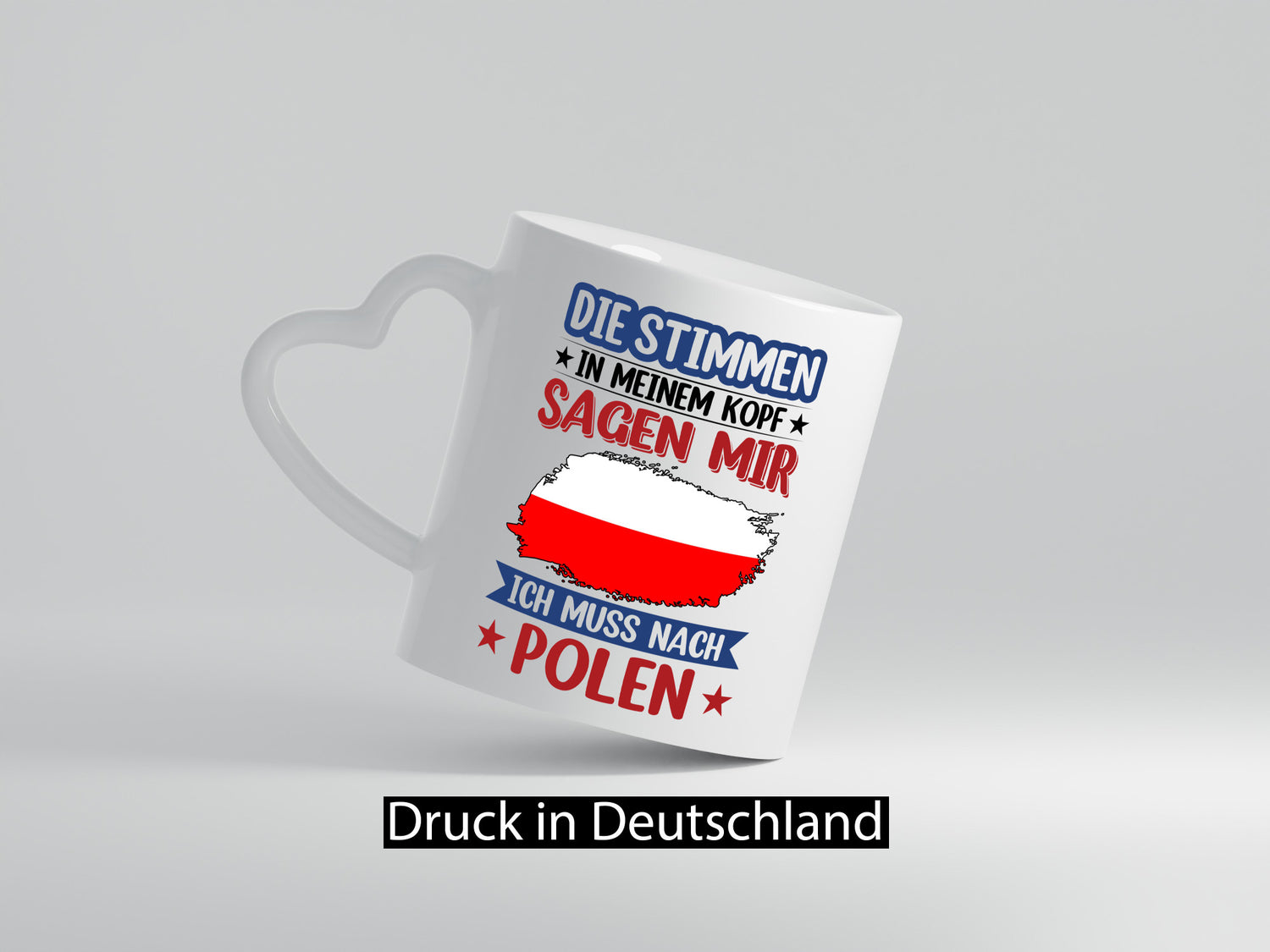 Polen | Urlaub Stimmen in meinem Kopf Traumland v2 Humor Geschenkidee Tasse