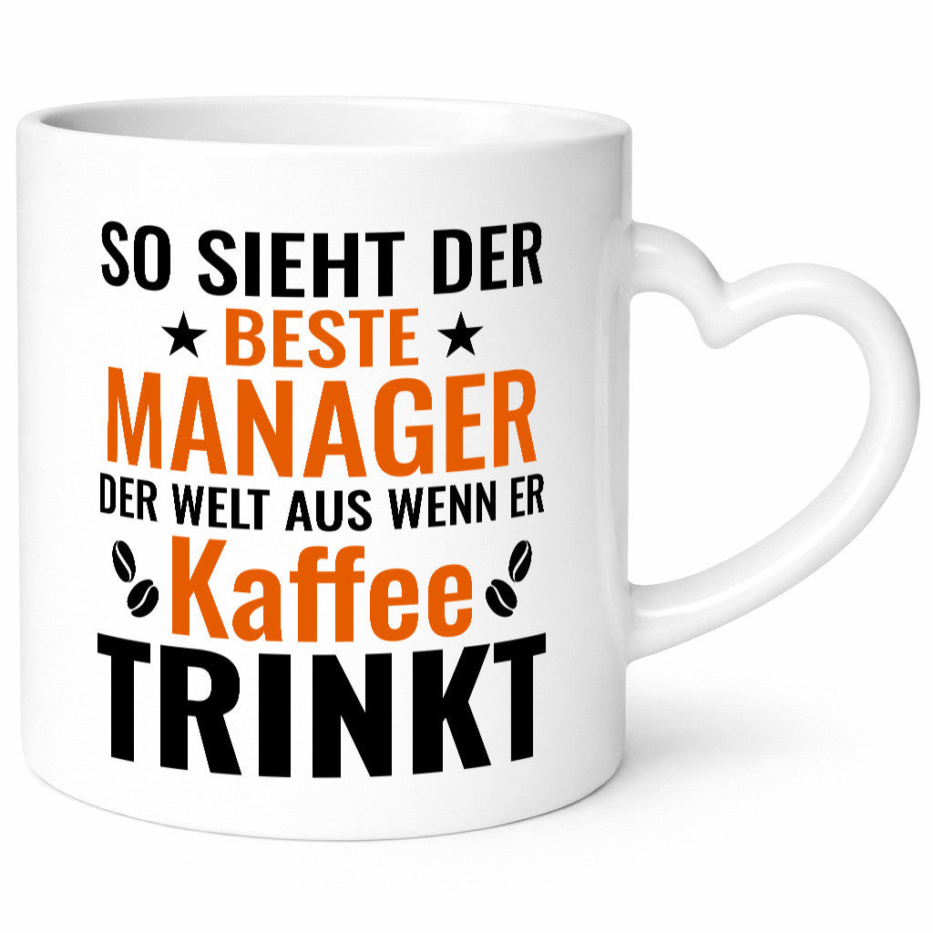 Kaffee trinkt: Manager | Management lustiger Spruch Geschenk Humor Geschenkidee