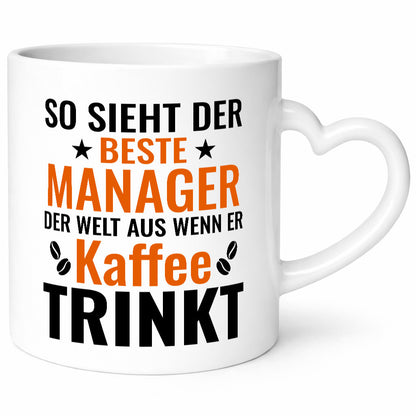 Kaffee trinkt: Manager | Management lustiger Spruch Geschenk Humor Geschenkidee