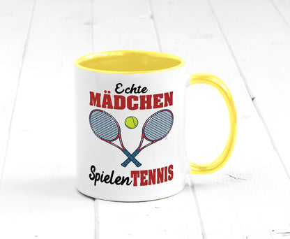 Echte Mädchen Spielen Tennis | Sport Geschenkidee Humor Tasse