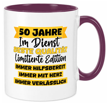 50 Jahre im Dienst | Jubiläum Arbeit v8 lustiger Spruch Geschenk Kollegen Büro